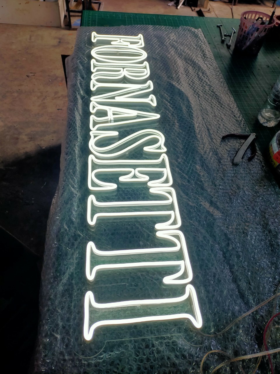 ป้ายไฟนีออนFlex แสงสีขาว