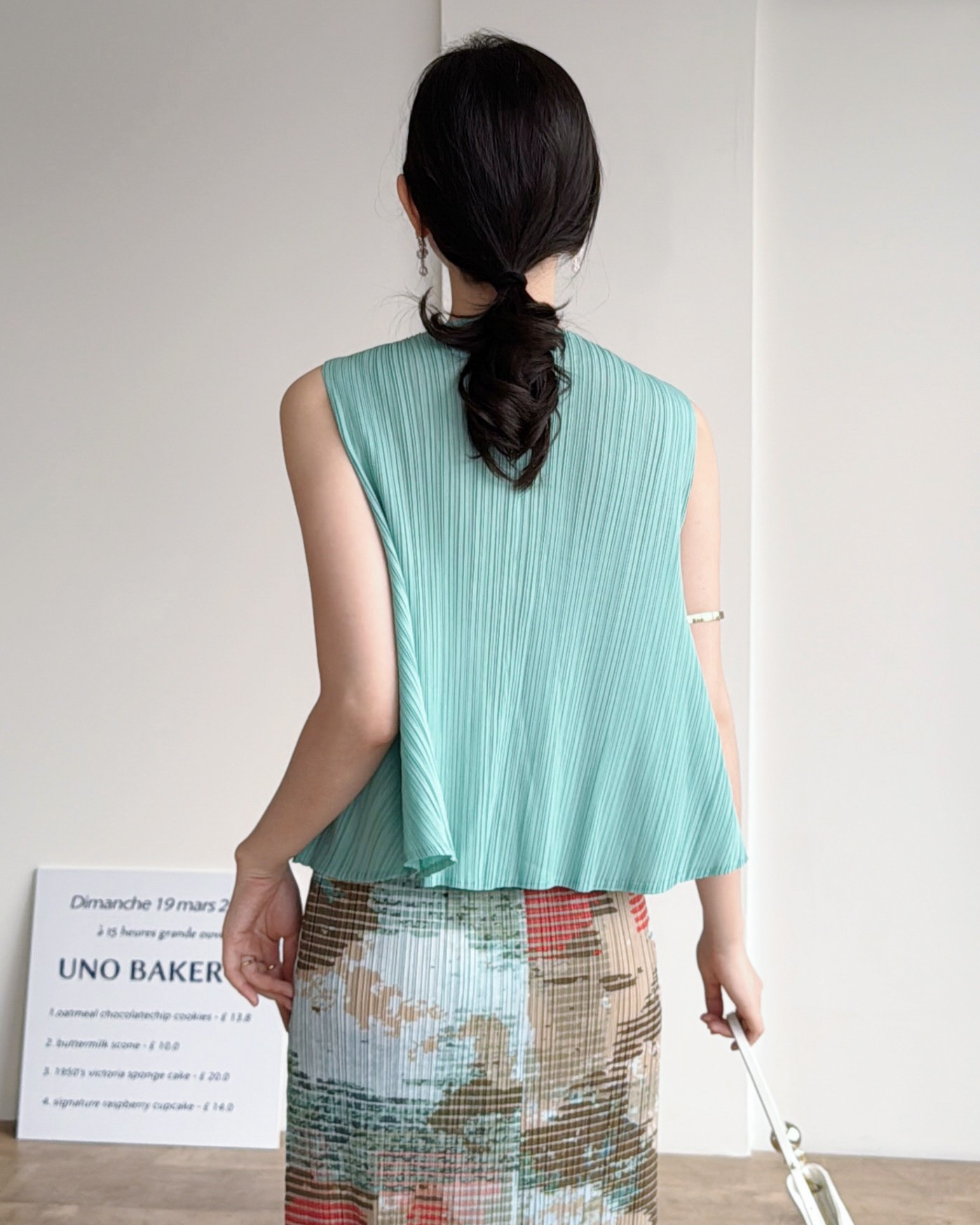 2MUAY รุ่น GJO10319 เสื้ออัดพลีท SLEEVELESS BUTTON FRONT PLEATED TOP 12 สี FREE SIZE