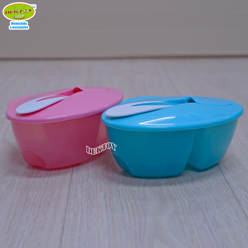 Nanny แนนนี่ ชามป้อนอาหารเด็ก แบบแบ่งช่อง พร้อมช้อน N105