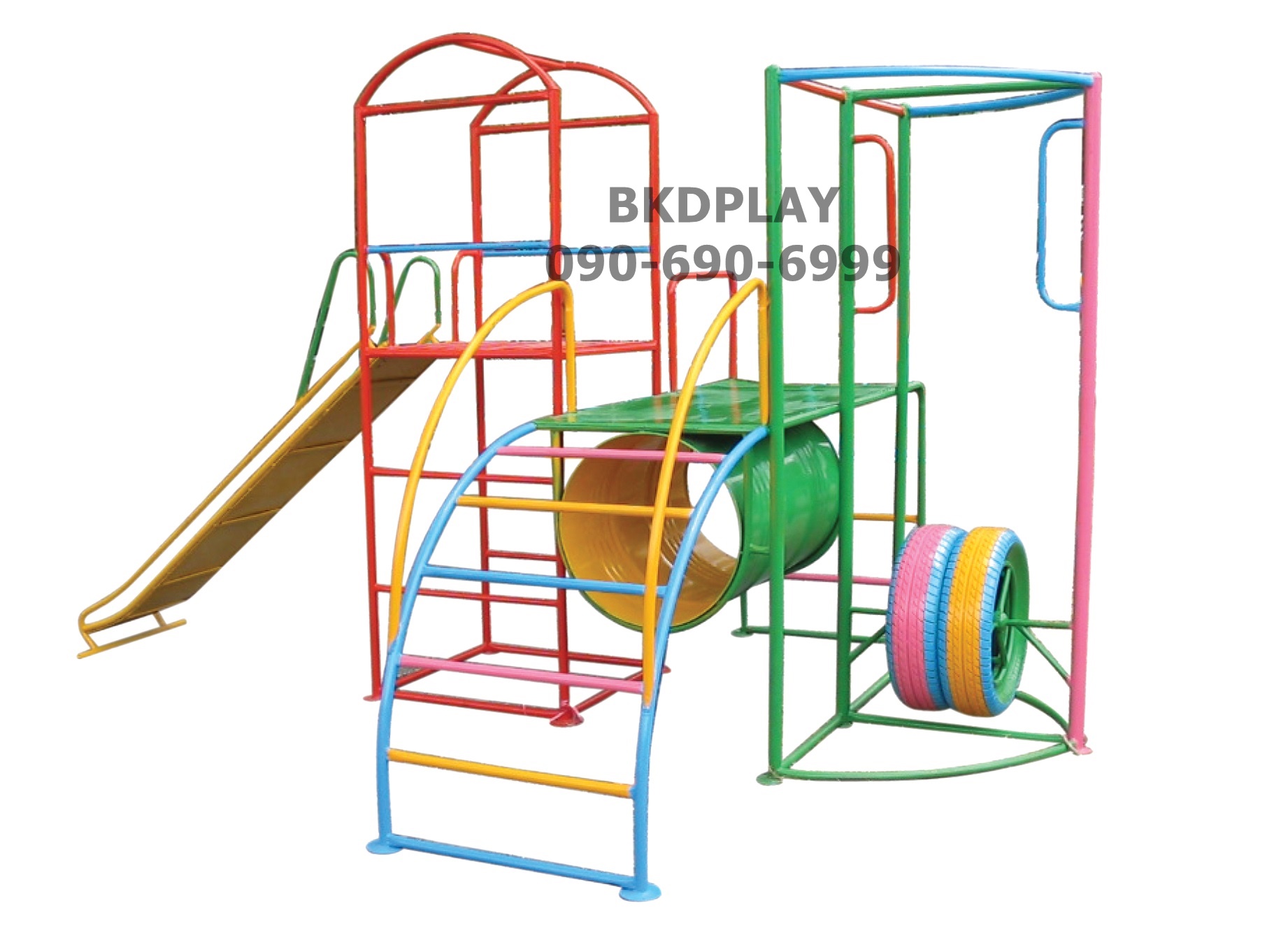 ชุดรวมB เครื่องเล่นสนามกลางแจ้ง ,เครื่องเล่นสนามเหล็ก สไลเดอร์ อุโมงค์ บาร์โหน ปีนป่าย OutdoorPlayground,ผลิตเครื่องเล่นสนาม,เครื่องเล่นในสนามเด็กเล่น,เครื่องเล่นงบสพฐ.,ประชารัฐ, ราคาโรงงาน ขนาดไม่น้อยกว่า 240 x 340 x 220 ซม.
