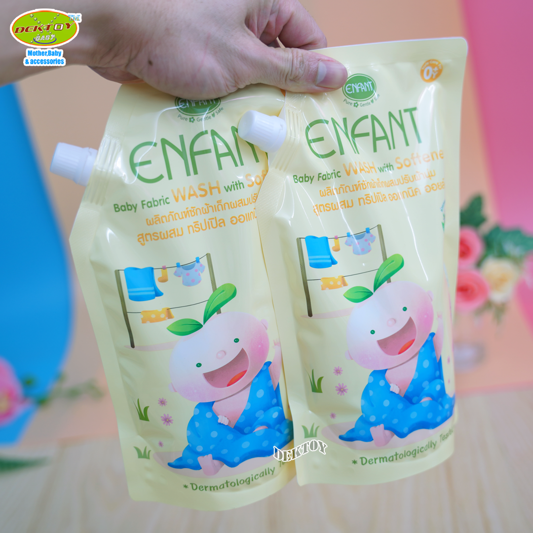 6 ถุง Enfant อองฟองต์ น้ำยาซักผ้าผสมปรับผ้านุ่ม ชนิดถุง 600มล.