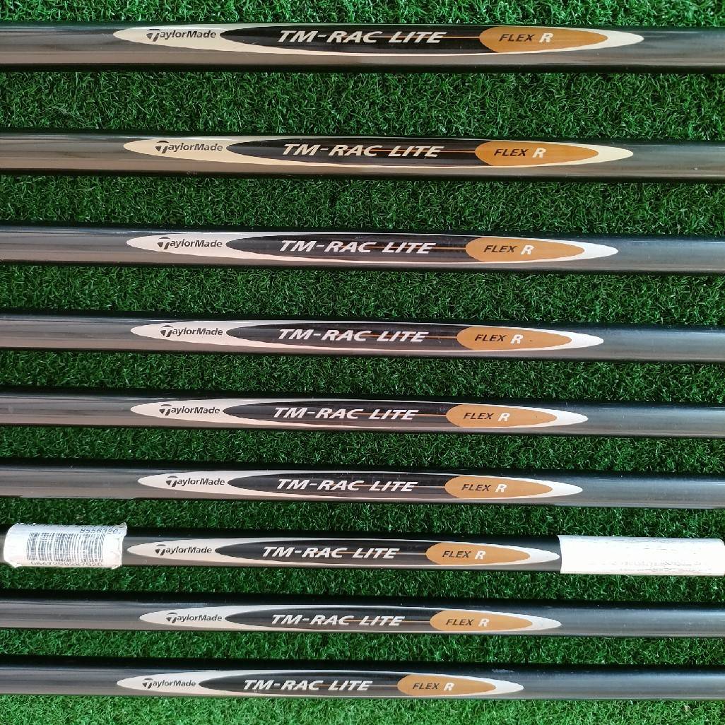 ชุดเหล็ก TAYLORMADE RAC OS ใบใหญ่ ตีง่าย ตีไกลกว่าเหล็กปกติ จุดถ่วงน้ำหนักพิเศษ ตีมันส์มากๆครับ มีเหล็ก 3 - 9 เเละ AW SW ก้าน TM-RAC LITE FLEX R