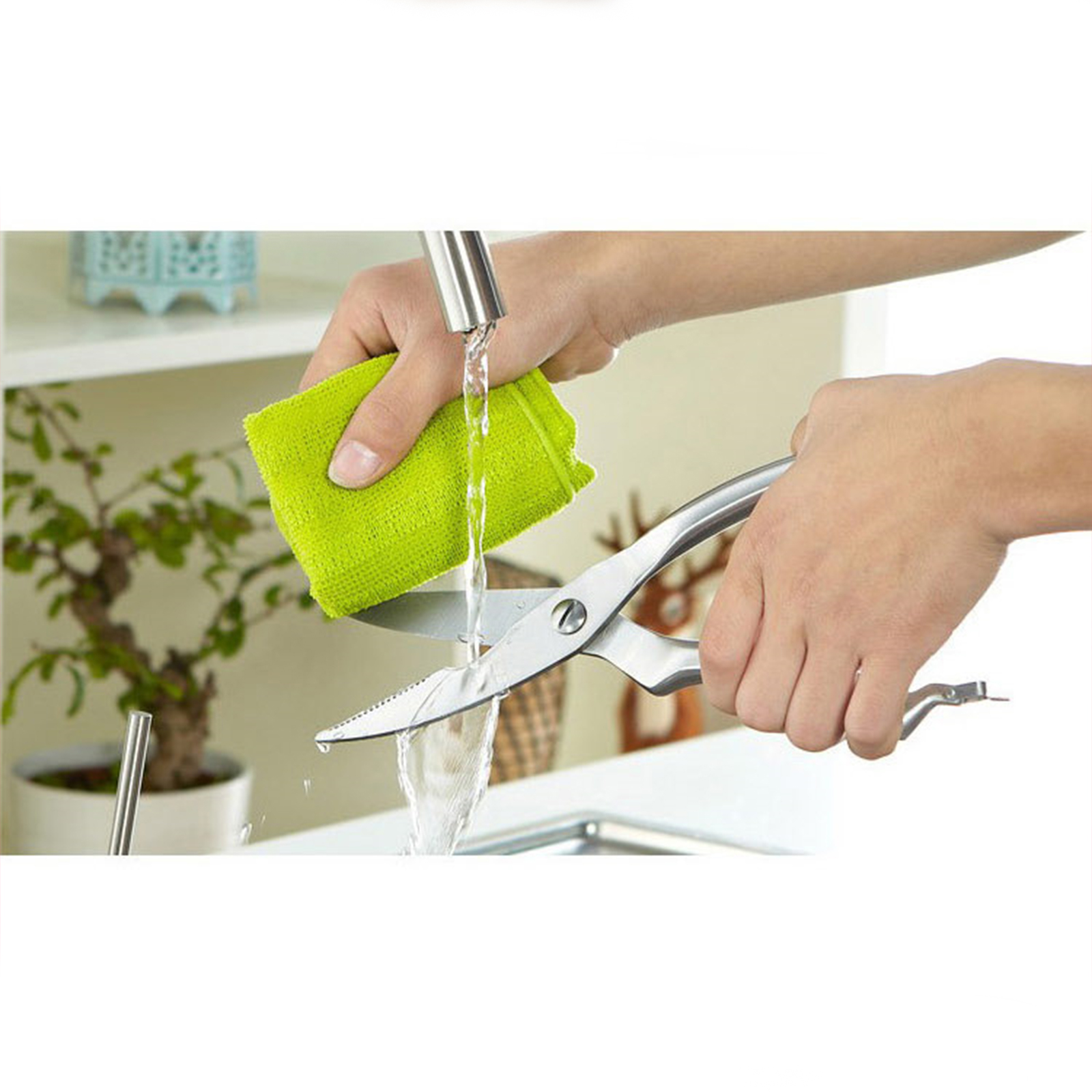 กรรไกรตัดโครงไก่ สแตนเลสอย่างดี ด้ามจับ ABS / ด้ามจับสแตนเลส ปลอดภัยกับอาหาร ไม่มีสารตักค้าง