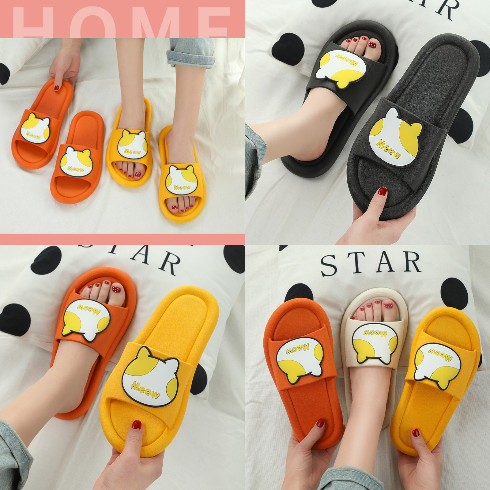 🔥Sale ลดราคา🔥 รองเท้าแตะ รุ่น แมวMeow ใส่ไปข้างนอก ในบ้าน ห้องน้ำ น้ำหนักเบา นุ่ม พื้นยางกันลื่น *ต้องสั่งเผื่อไซส์*