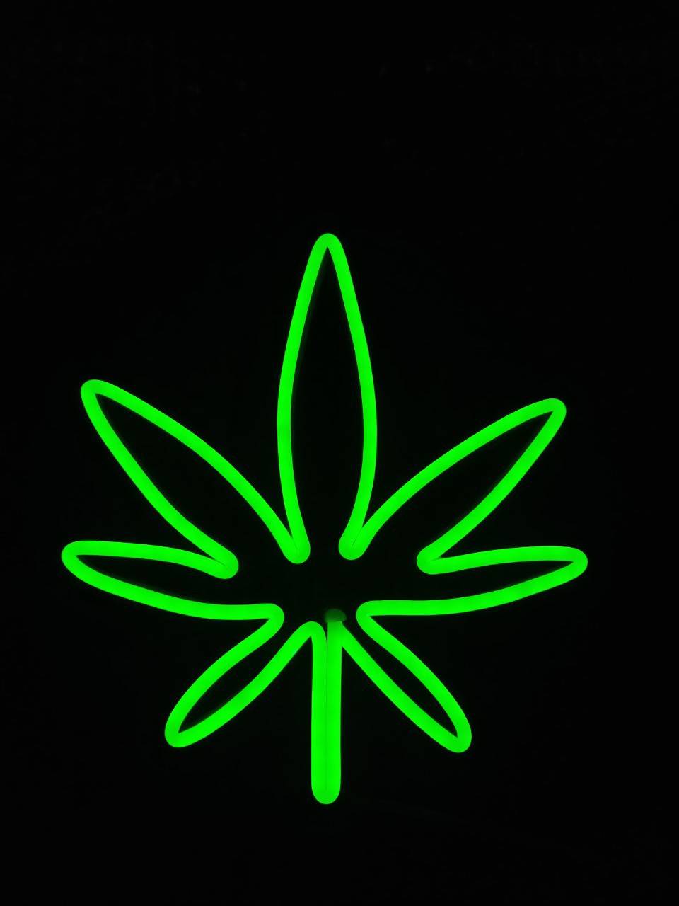#ป้ายไฟนีออนดัดLEDรูปใบกัญชา