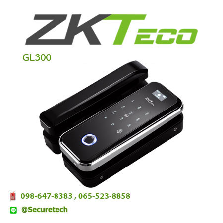 Digital door lock กลอนประตูดิจิตอล สำหรับกระจกบานเปลือย รุ่น GL300 ZK