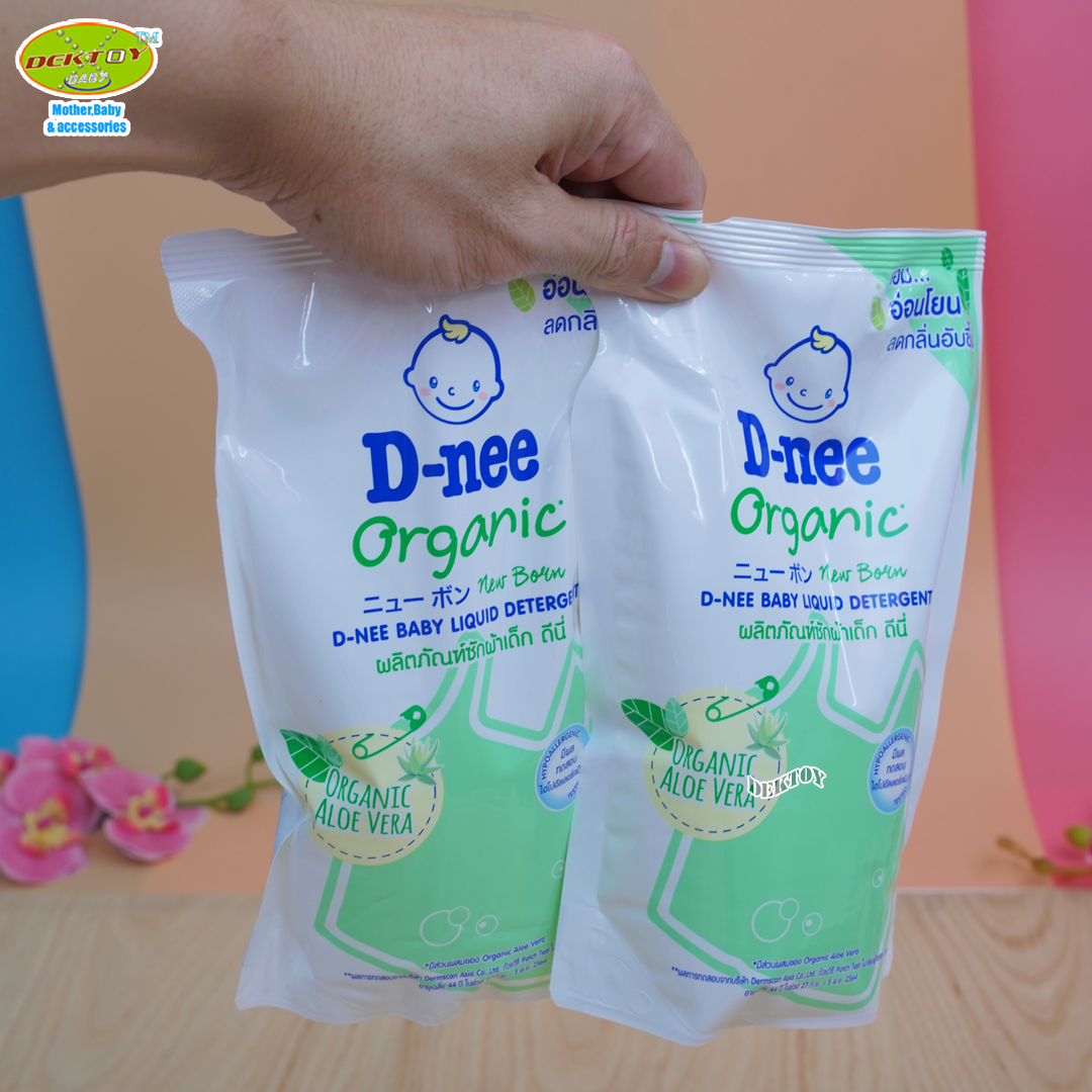 D-nee ดีนี่ น้ำยาซักผ้าเด็กดีนี่ กลิ่น Organic Aloe Vera สีเขียว 550 มล.