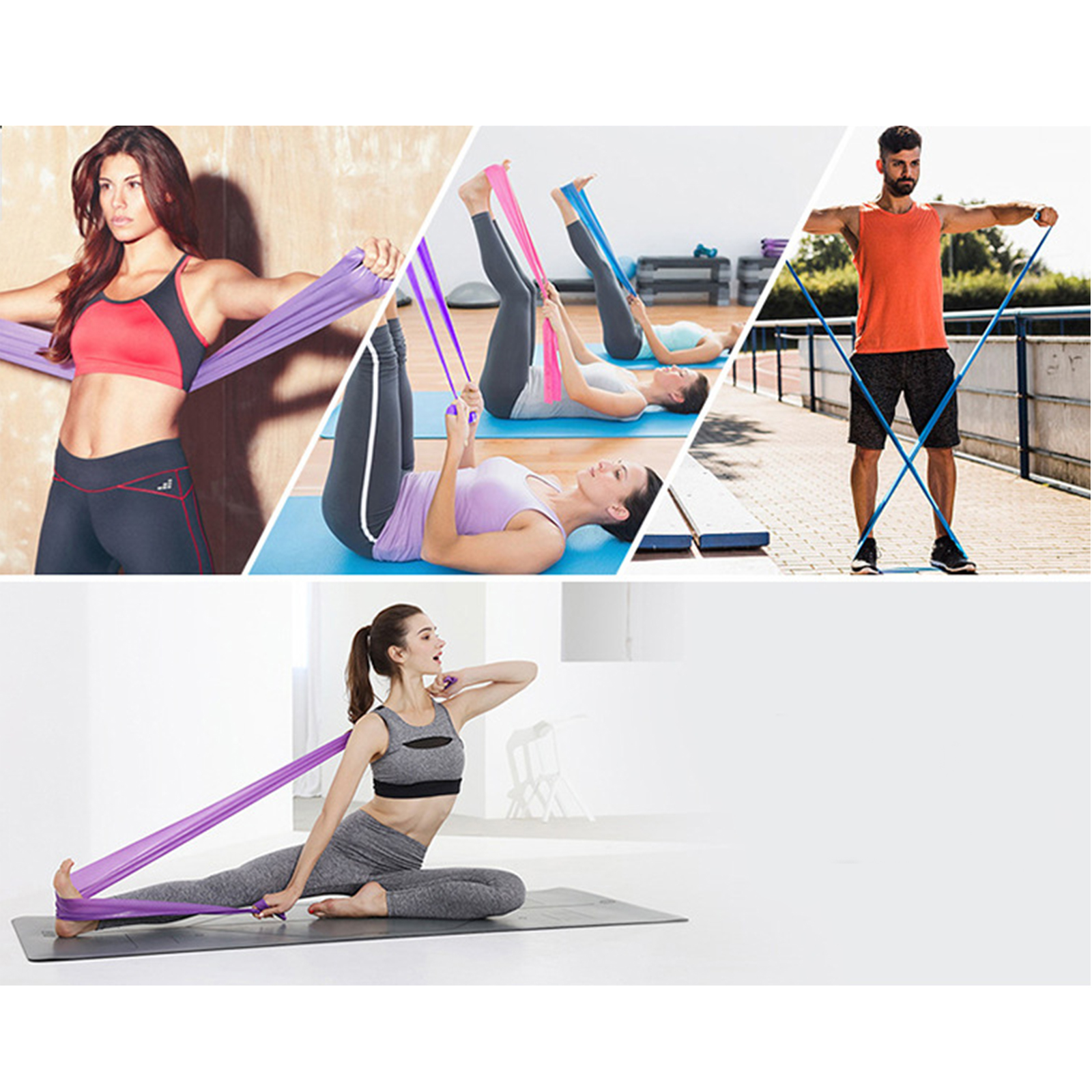 ยางยืดกล้ามเนื้อ ยางคุณภาพดี มีให้เลือก 5สี เหมาะสำหรับยืดกล้ามเนื้อ ออกกำลังเบาๆ