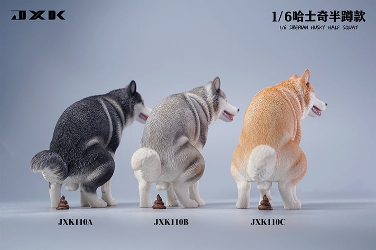 [สั่งจอง]JXK 1/6 : Siberian Husky Half Squat/Leg Lift