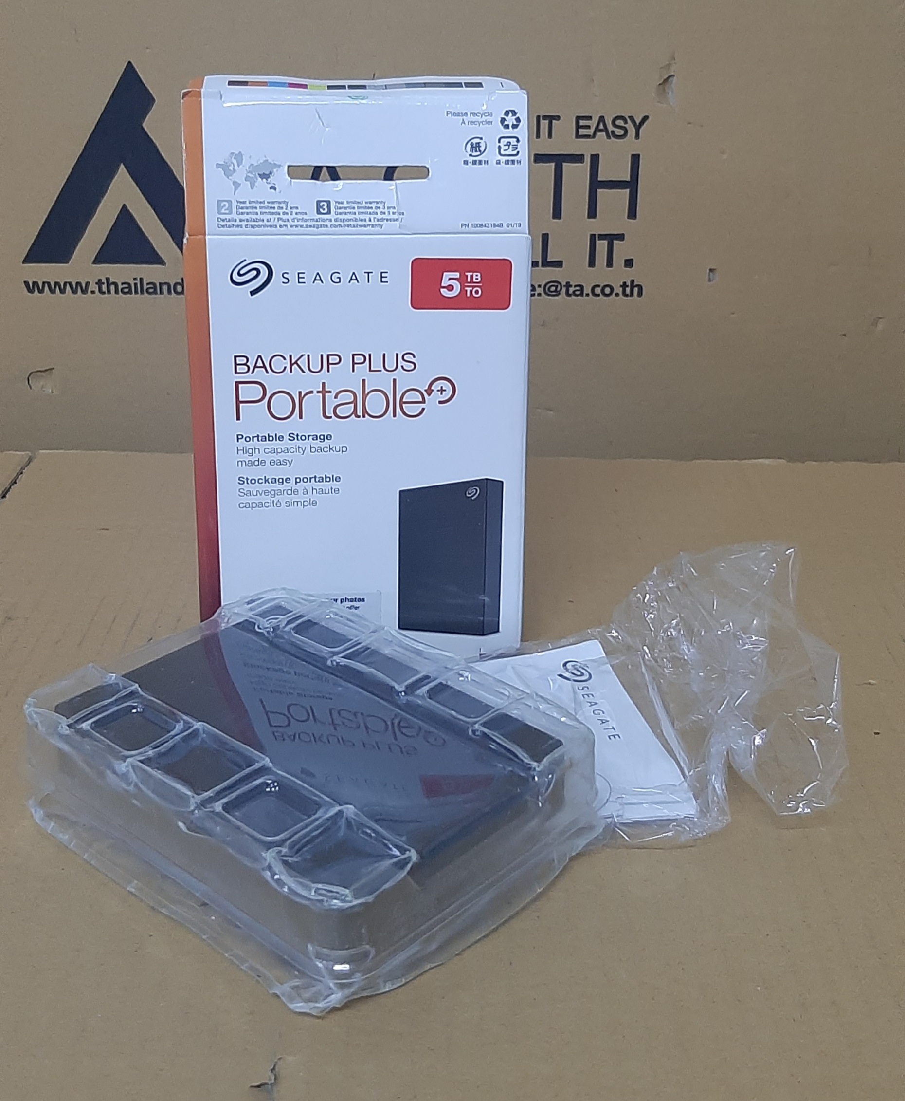 Seagate 5TB (สีดำ) Backup Plus External Hard Drive มือสอง ประกันร้าน 1 เดือน