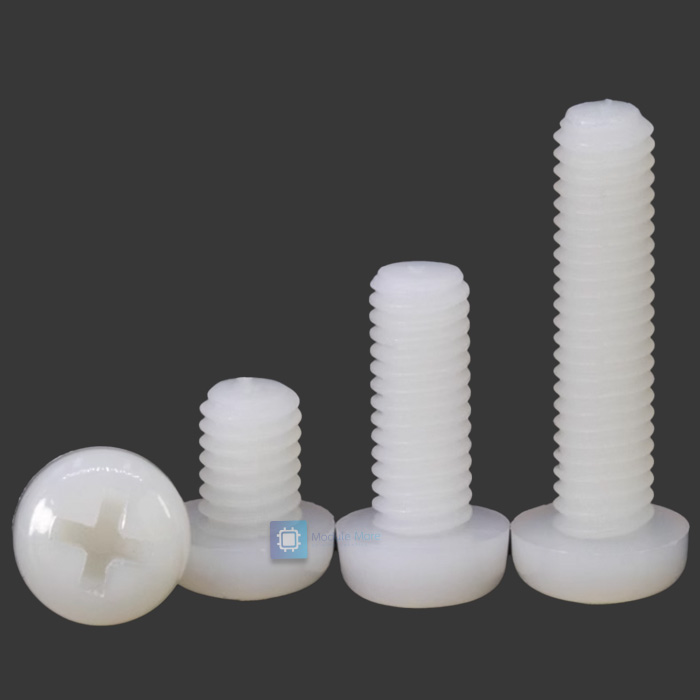 [ 5 ชิ้น ] สกรูพลาสติกหัวแฉก ฟิลลิป M3 Nylon Screw Round Phillips pan Head 1 ชุดมี 5 ชิ้น