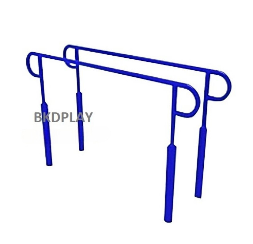 เครื่องออกกำลังกาย กลางแจ้ง ชุดอุปกรณ์ บริหารแขน หัวไหล่ แบบบาร์คู่ ลานกีฬา อเนกประสงค์ สนามกีฬา ผลิตในไทย สั่งทำตามสีที่ต้องการได้