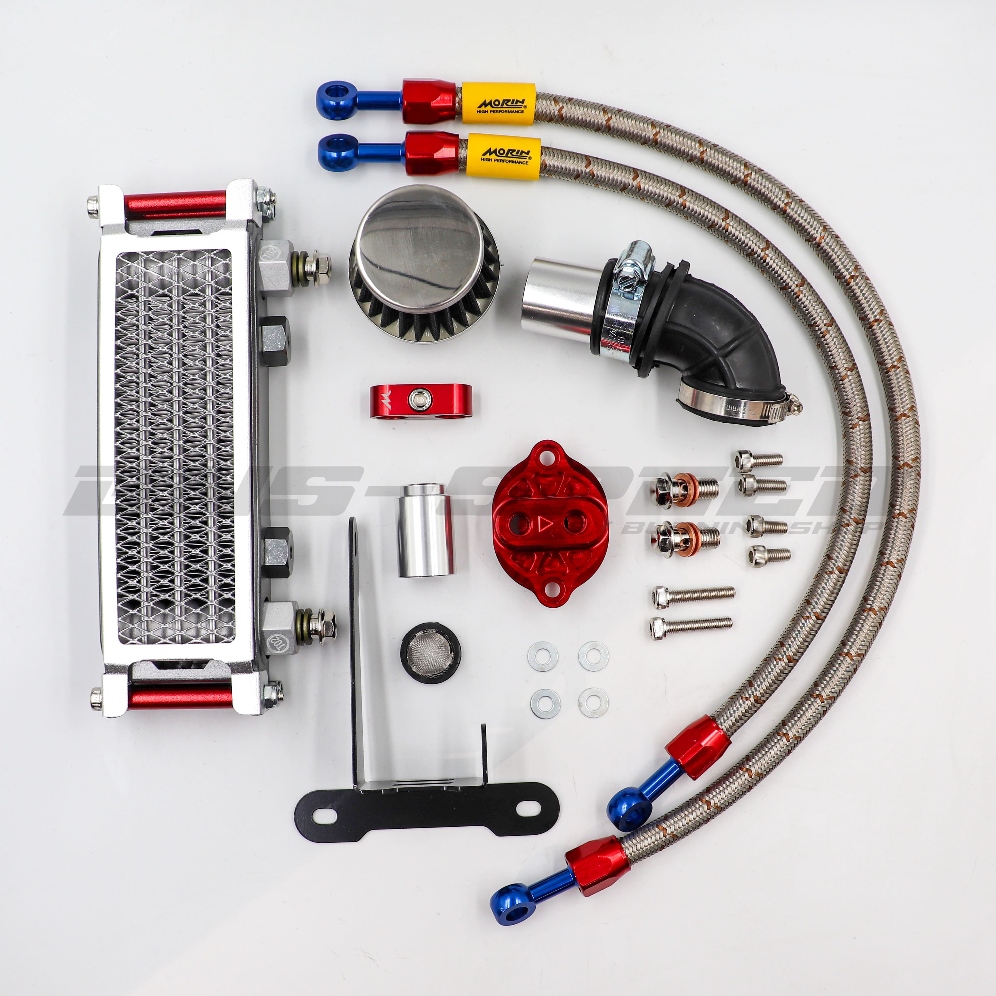 ออยคูลเลอร์ Morin Monkey125 2022- Oil Cooler Kit - เสาแดง แบบถอดกรองอากาศ