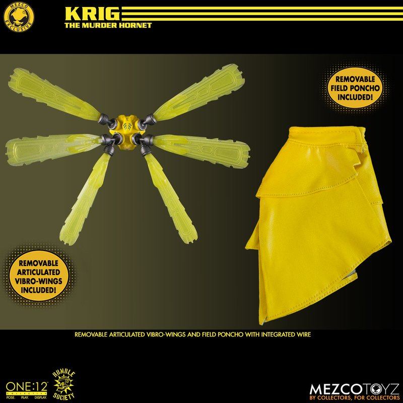 [สั่งจอง]Mezco toyz ONE:12 COLLECTIVE Rumble Society - Krig: Murder Hornet Edition