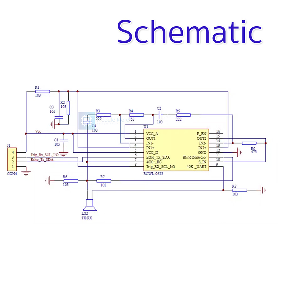เซ็นเซอร์วัดระยะ Ultrasonic sensor RCWL-1605