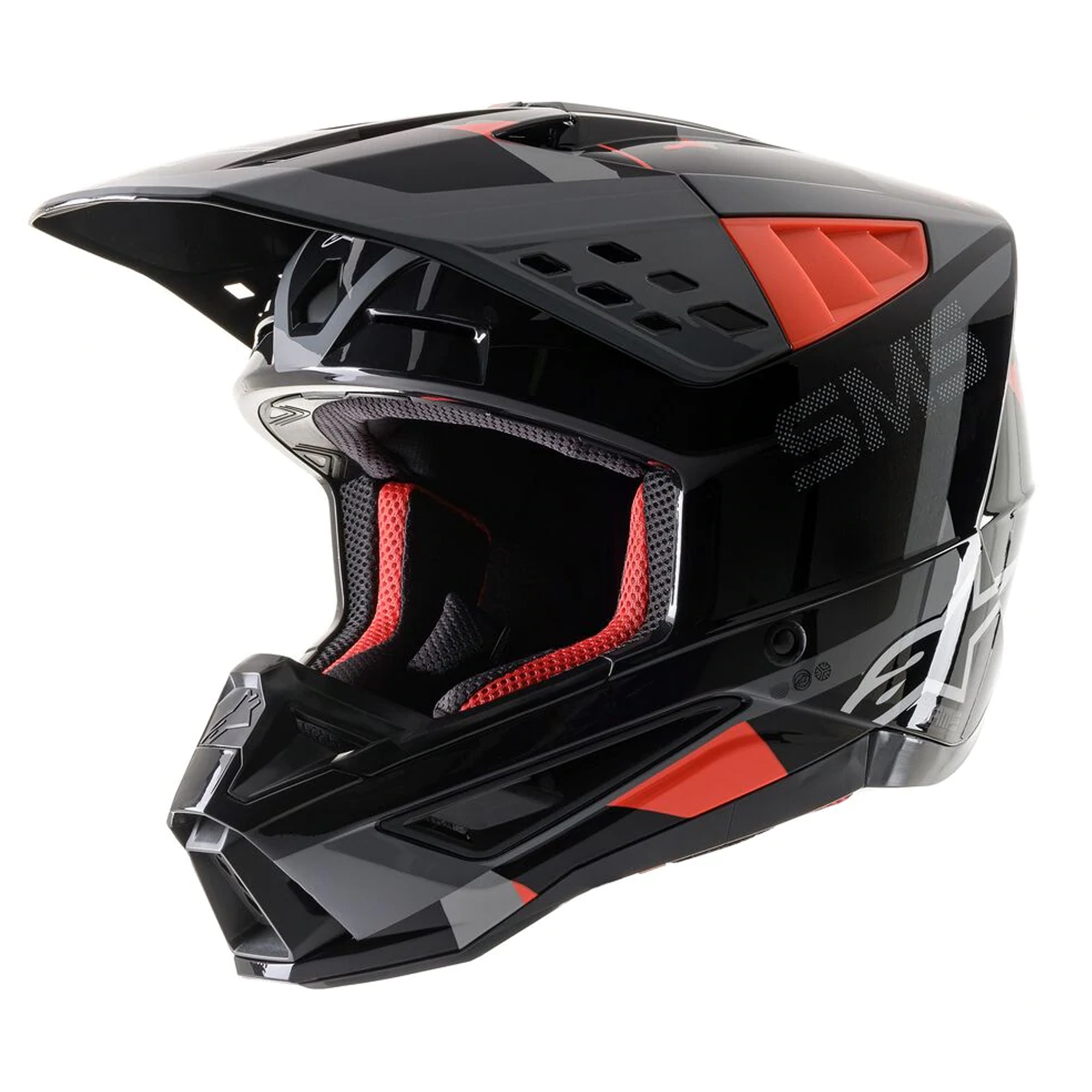 หมวก Alpinestars Supertech SM5 ROVER Helmet - Anthracite/Red Flourescent/Gray Camo Glossy
