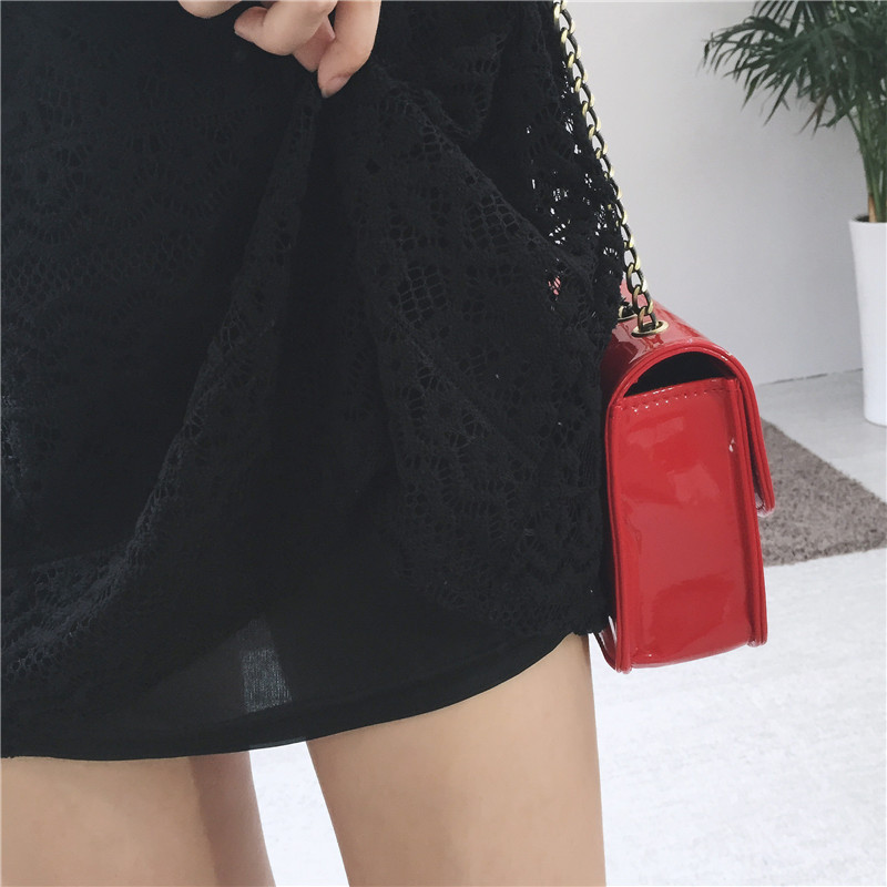 ชุดเดรสลูกไม้คอปิด ซิปซ่อนด้านหลัง ลายลูกไม้ตามแบบ มี 3 สี ดำ/เทา/ขาว