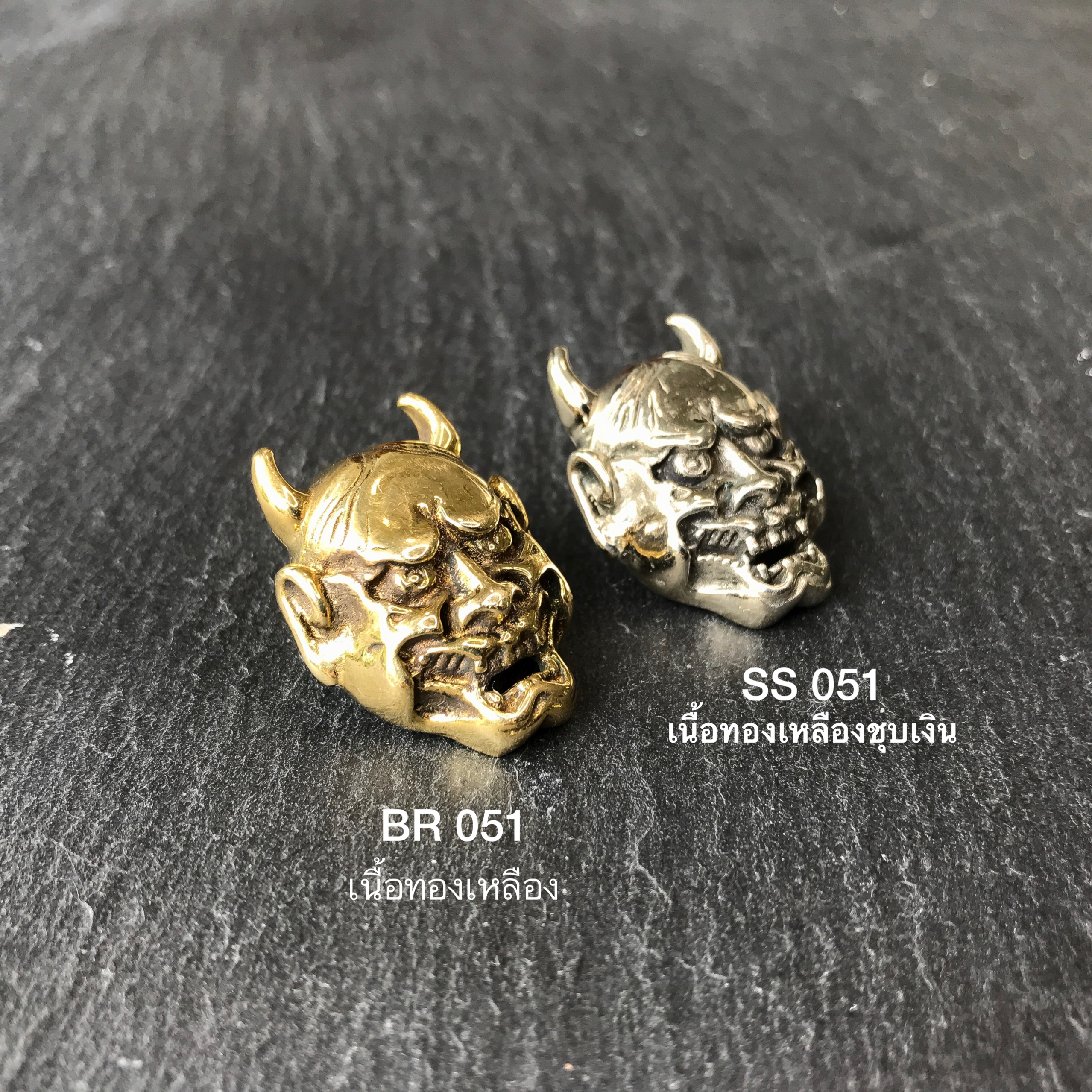 SS051 อะไหล่ตกแต่งกระเป๋า คาบูกิ สไตล์ญี่ปุ่นเนื้อทองเหลือง **ราคาต่อชิ้น**อะไหล่ทองเหลืองแท้ อุปกรณ์เครื่องหนัง leatherbrass