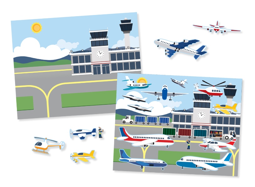 สมุดสติกเกอร์รียูสซาเบิล ชุดยานพาหนะต่างๆ ส่งเสริมทักษะการออกแบบตกแต่ง Reusable Sticker Pad - Vehicles Melissa&Doug, ของเล่นเสริมพัฒนาการ, ของเล่น