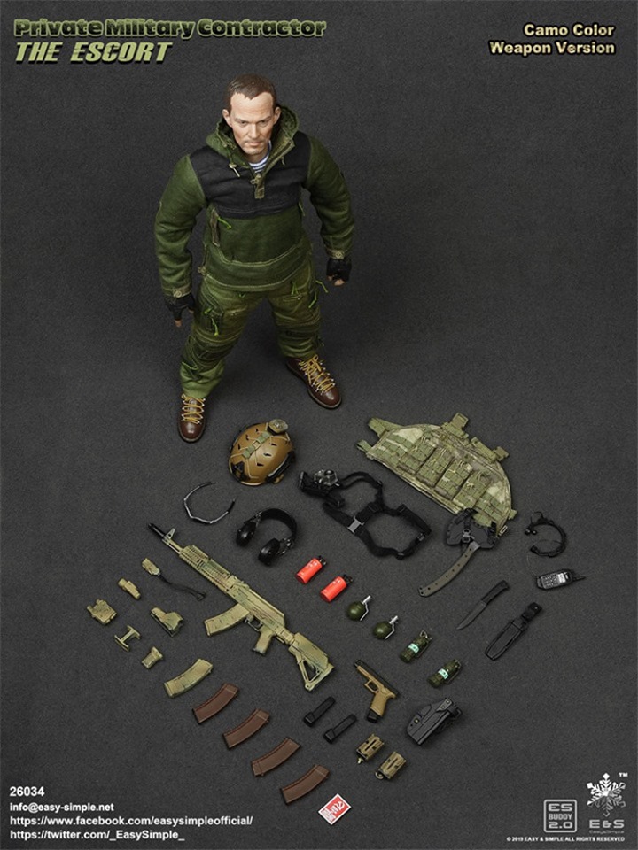 [สั่งจอง]Easy&Simple 26034B 1/6 Scale PMC The Escort (Original/Camo weapon color Ver.)