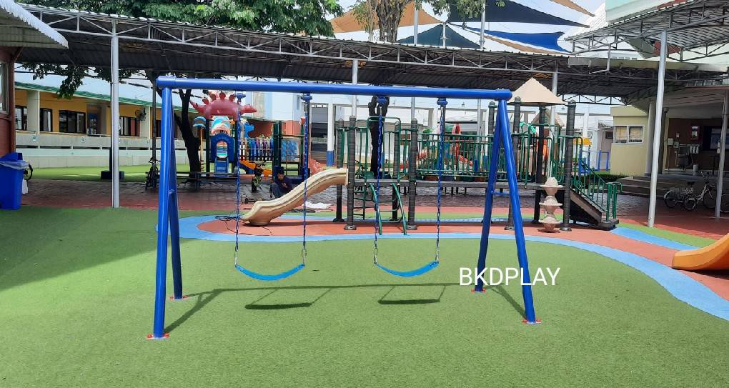 ชิงช้า2ที่นั่งโครงเหล็ก ชิงช้าเด็กโต เสาใหญ่ พร้อมส่ง, ชิงช้าเหล็ก ของเล่นสนาม, เครื่องเล่นสนามกลางแจ้ง พร้อมส่ง