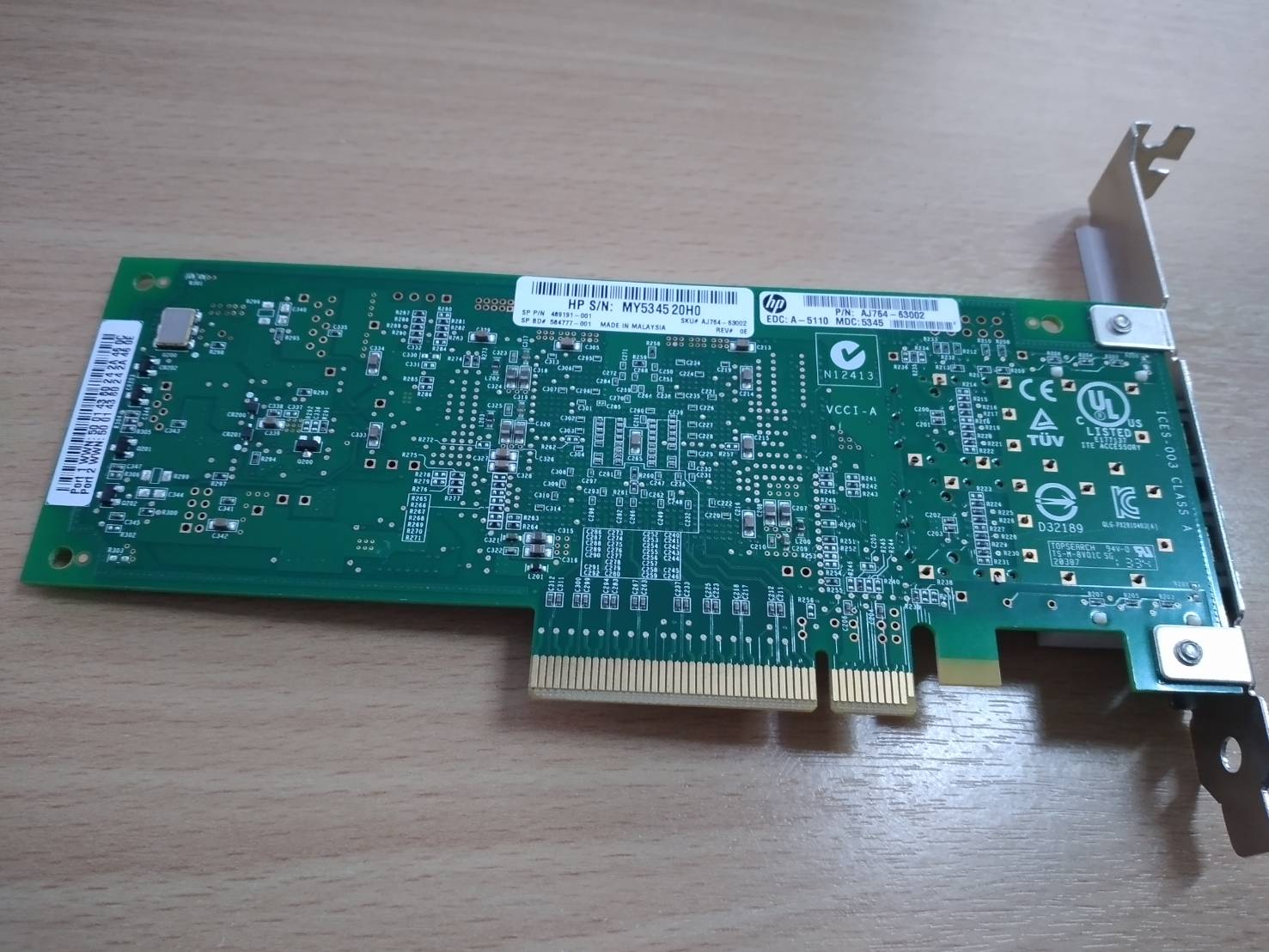 HP aj764a aj764-63002 QLogic qle2562-hp PCIe 8gb FC HBA 489191-001 2x SFP