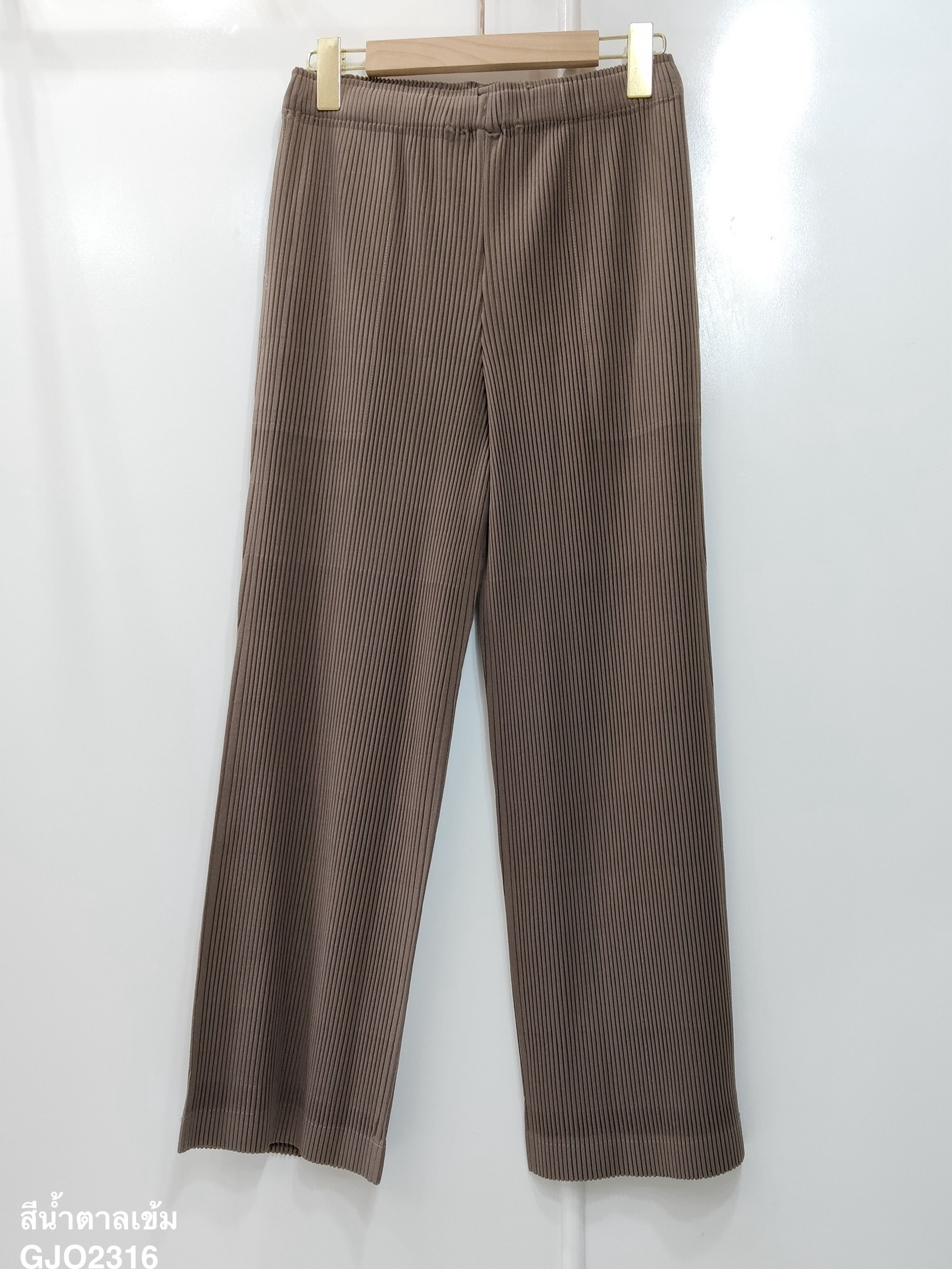 ยาว 36 นิ้ว 2MUAY รุ่น GJO2316 กางเกงผู้หญิง กางเกงพลีทคุณภาพ THICK STRAIGHT PLEATED PANTS 9 สี FREE SIZE