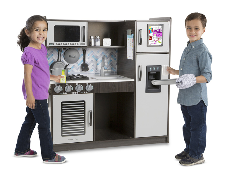 ชุดครัว รุ่นสีเทาดำ ส่งเสริมการเล่นแบบสวมบทบาท Chef's Kitchen Charcoal Gray Melissa&Doug, รุ่น 4010 ของเล่นเสริมพัฒนาการ, ของเล่น