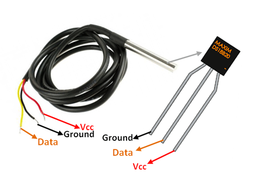 Digital Temperature Sensor Probe DS18B20 For Thermometer Waterproof 200CM (With shield) พร้อมตัวต้านทาน 4.7k