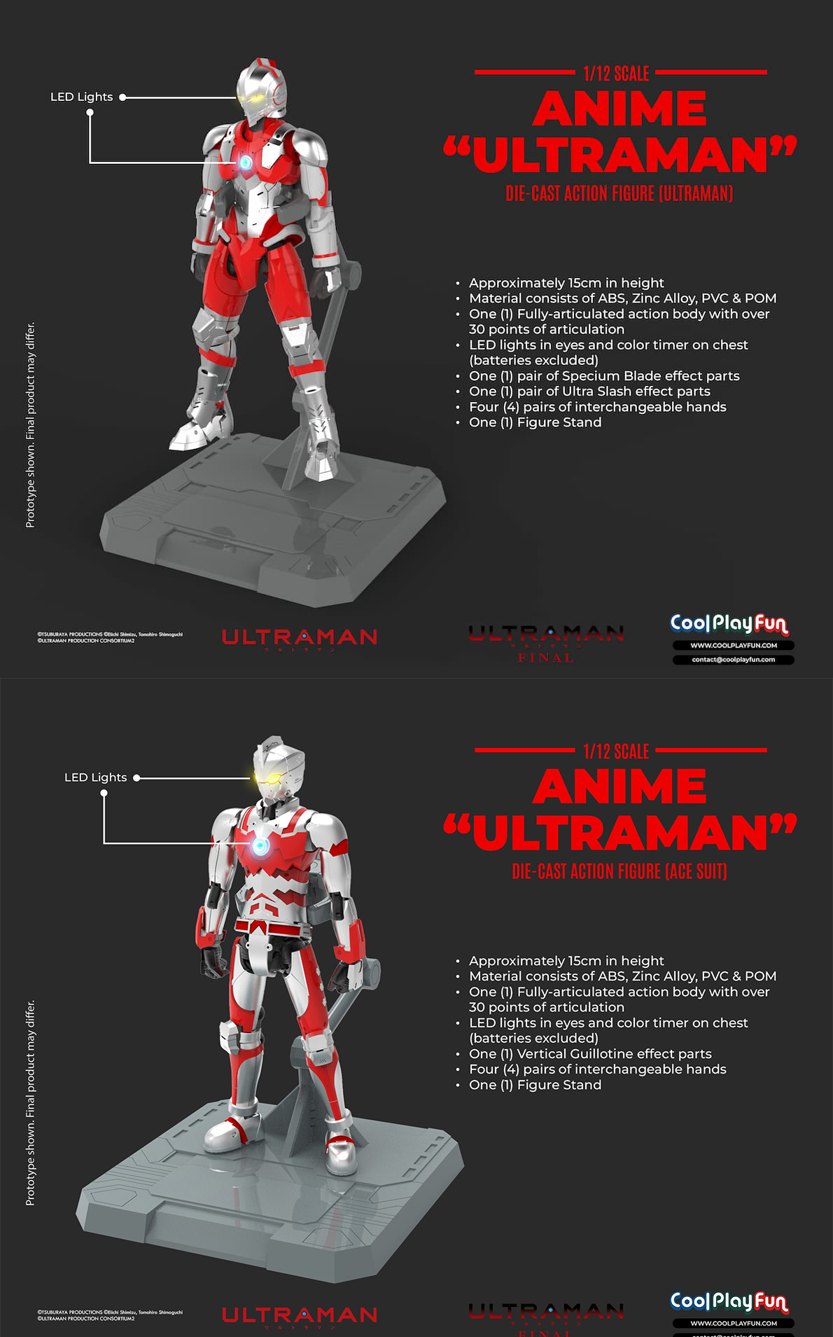 [สั่งจอง]Cool Play Fun 1/12 : Ultraman Die-cast Action Figure