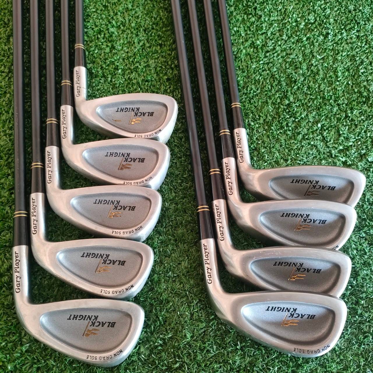 ชุดเหล็ก GARY PLAYER BLACK KNIGHT ของใหม่!! มีเหล็ก 3-9 เเละ PW SW ก้าน BLACK KNIGHT FLEX R ไม้กอล์ฟมือหนึ่ง ของแท้ BY NakaraLuxurious