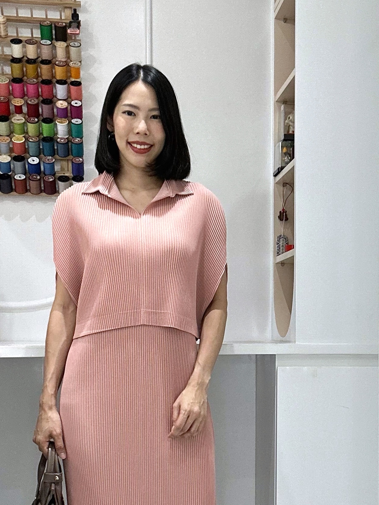 2MUAY รุ่น GJO5276 เสื้อคลุมพลีทคุณภาพ THICK COLLAR CAPE PLEATED CARDIGAN 7 สี FREE SIZE