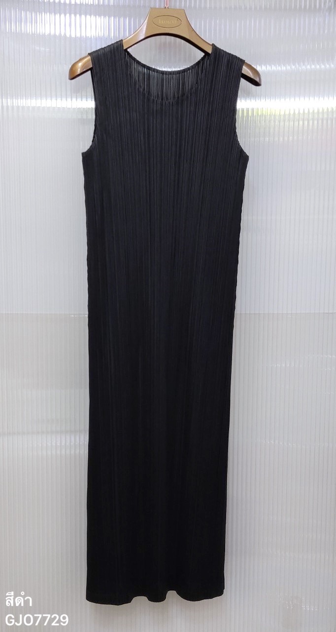 2MUAY BASIC รุ่น GJO7729 SLEEVELESS PLEATED DRESS เดรสผู้หญิง เดรสพลีทคุณภาพ 12สี