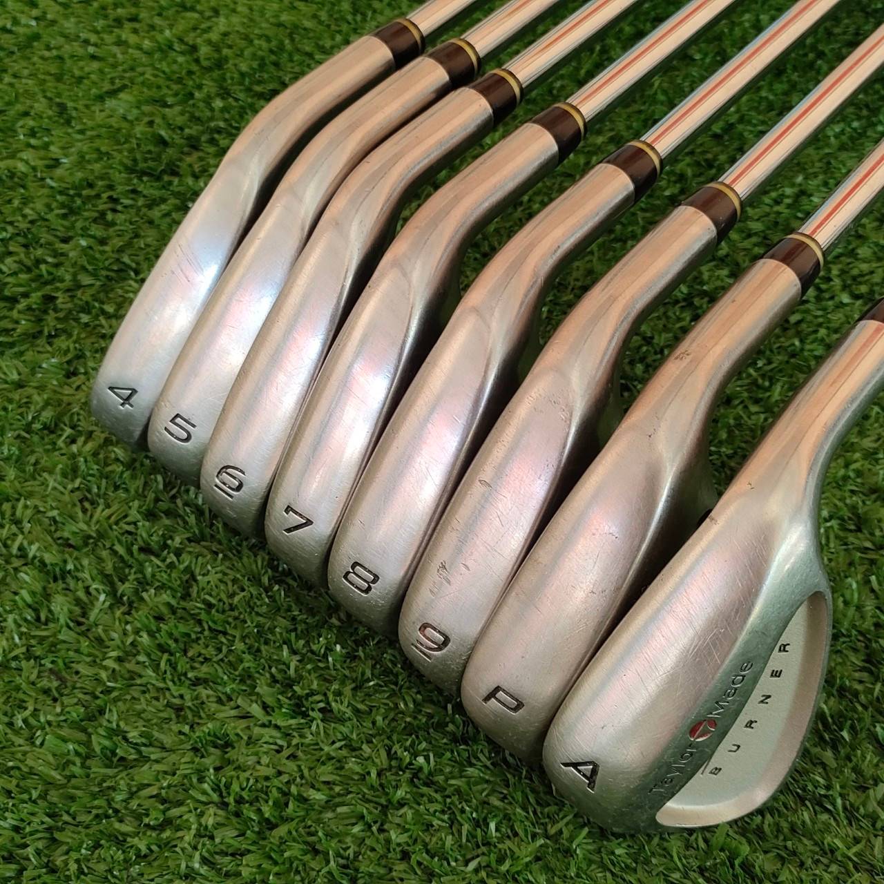 ชุดเหล็ก TAYLORMADE SUPERSTEEL BURNER มีเหล็ก 4-9 เเละ PW AW ก้าน TAYLORMADE FLEX S เหล็กคุณภาพสูงมาก Taylormade ของแท้ดั่งเดิม วัสดุแบบใส่เต็มๆ สภาพสวยมาก ตีง่ายมาก และระยะดีมากๆครับ