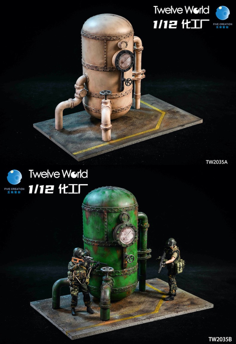 [สั่งจอง]TWTOYS X FIVETOYS 1/12 : Chemical Plant Scene Platform Sand