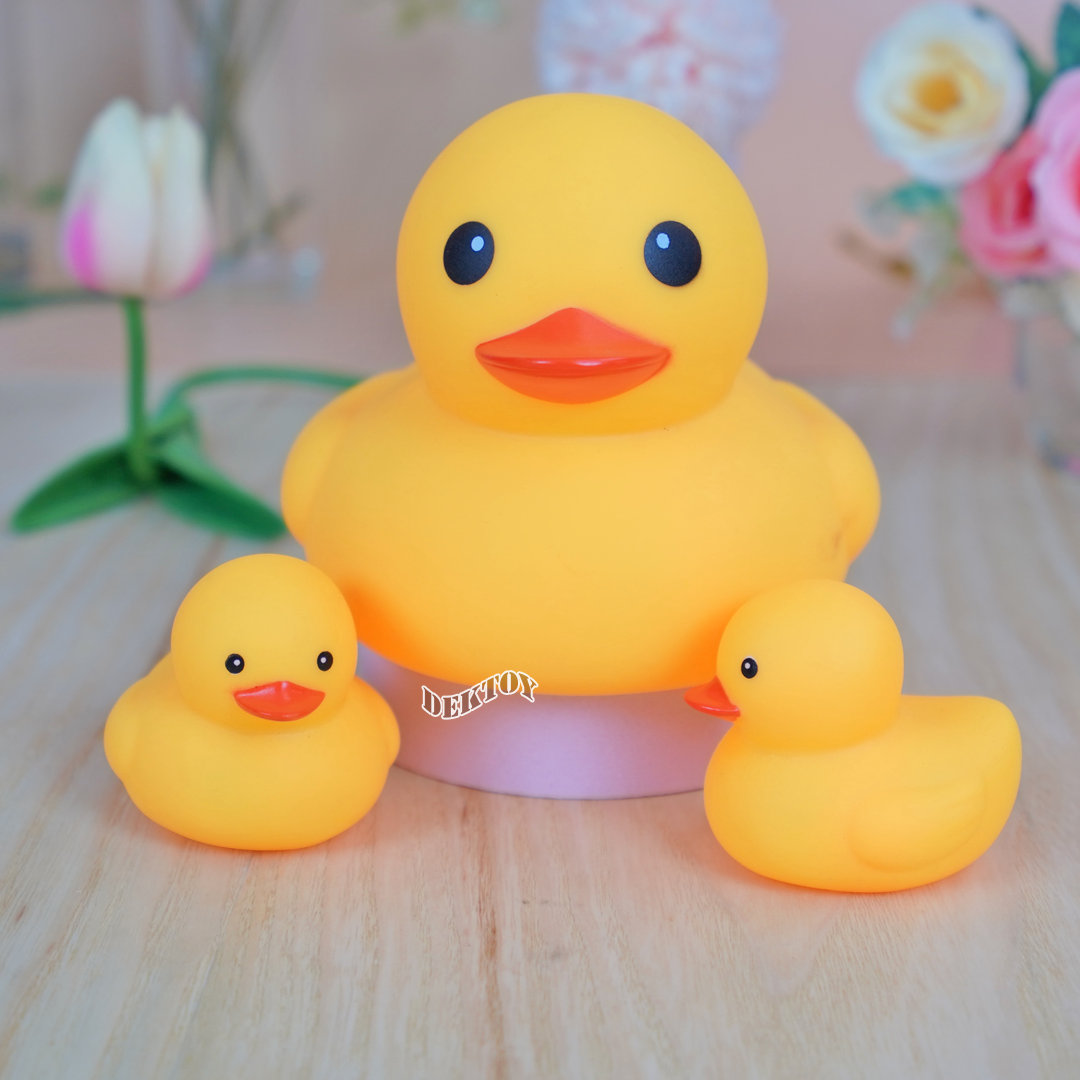 Wisher toy ของเล่นเด็ก ยางบีบเป็ดแม่ลูก ยางบีบเป็ดลอยน้ำ 3 ตัว 668-45