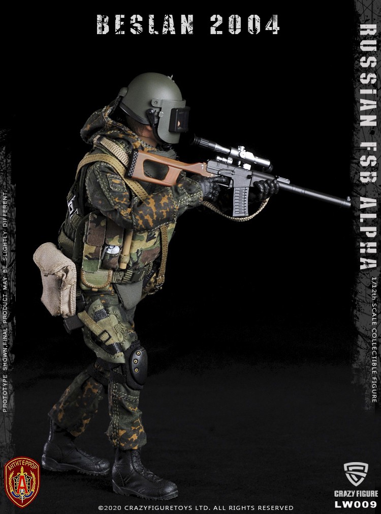 [สั่งจอง] Crazy Figure LW009 1/12 Russian alpha special forces sniper