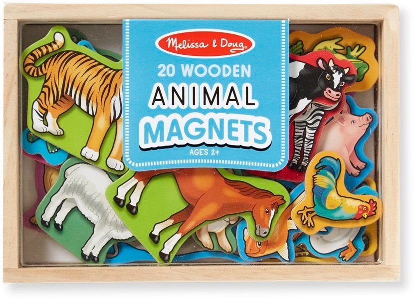 แม่เหล็กรูปสัตว์ เรียนรู้คำศัพท์ เล่นสวมบทบาท บอกเรื่อง ต่อเป็นแบบต่างๆ Wooden Animal Magnets Set 20 Pcs Melissa&Doug,รุ่น 0475 ของเล่นเสริมพัฒนาการ,ของเล่น