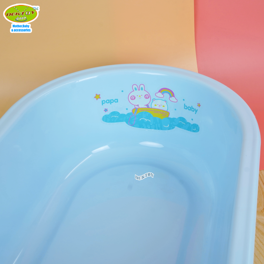 FIN BABIES PLUS อ่างอาบน้ำเด็ก พลาสติกหนาแข็งแรง สีพาสเทล A11