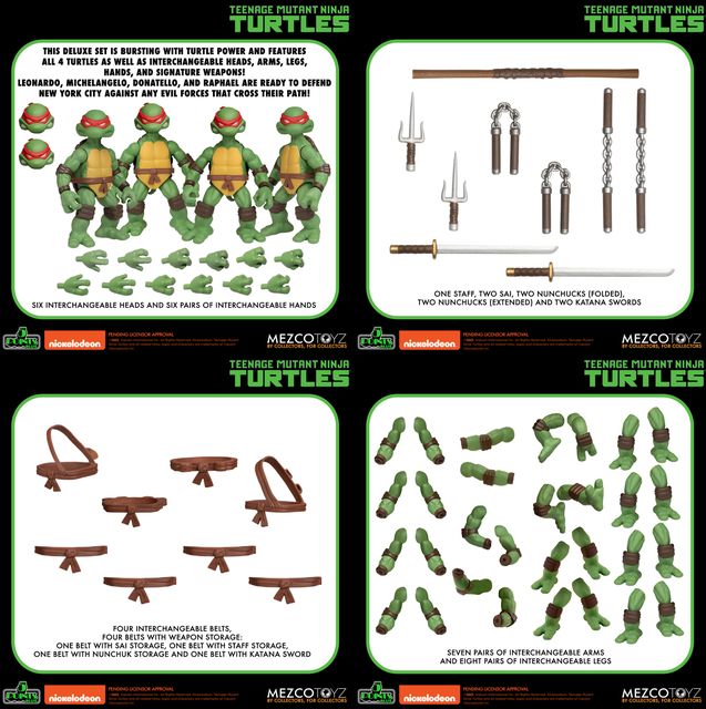 [สั่งจอง]Mezco Toyz 5 POINTS : Teenage Mutant Ninja Turtles Deluxe (3.75นิ้ว)