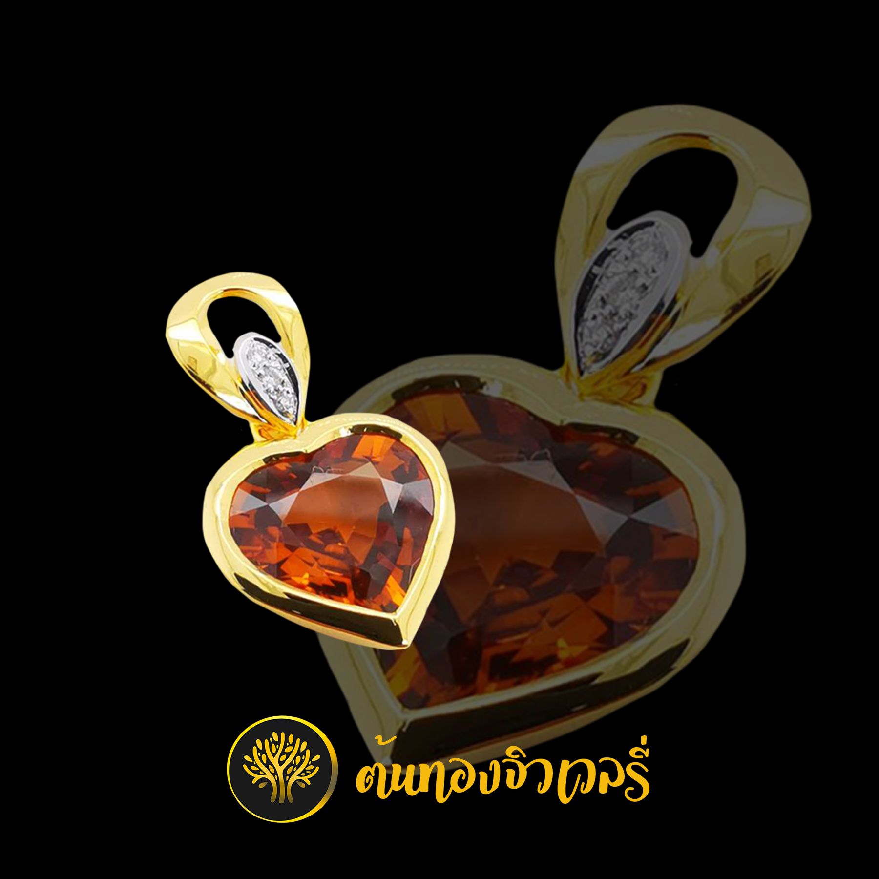 จี้พลอยบุษราคัม ตัวเรือนทอง