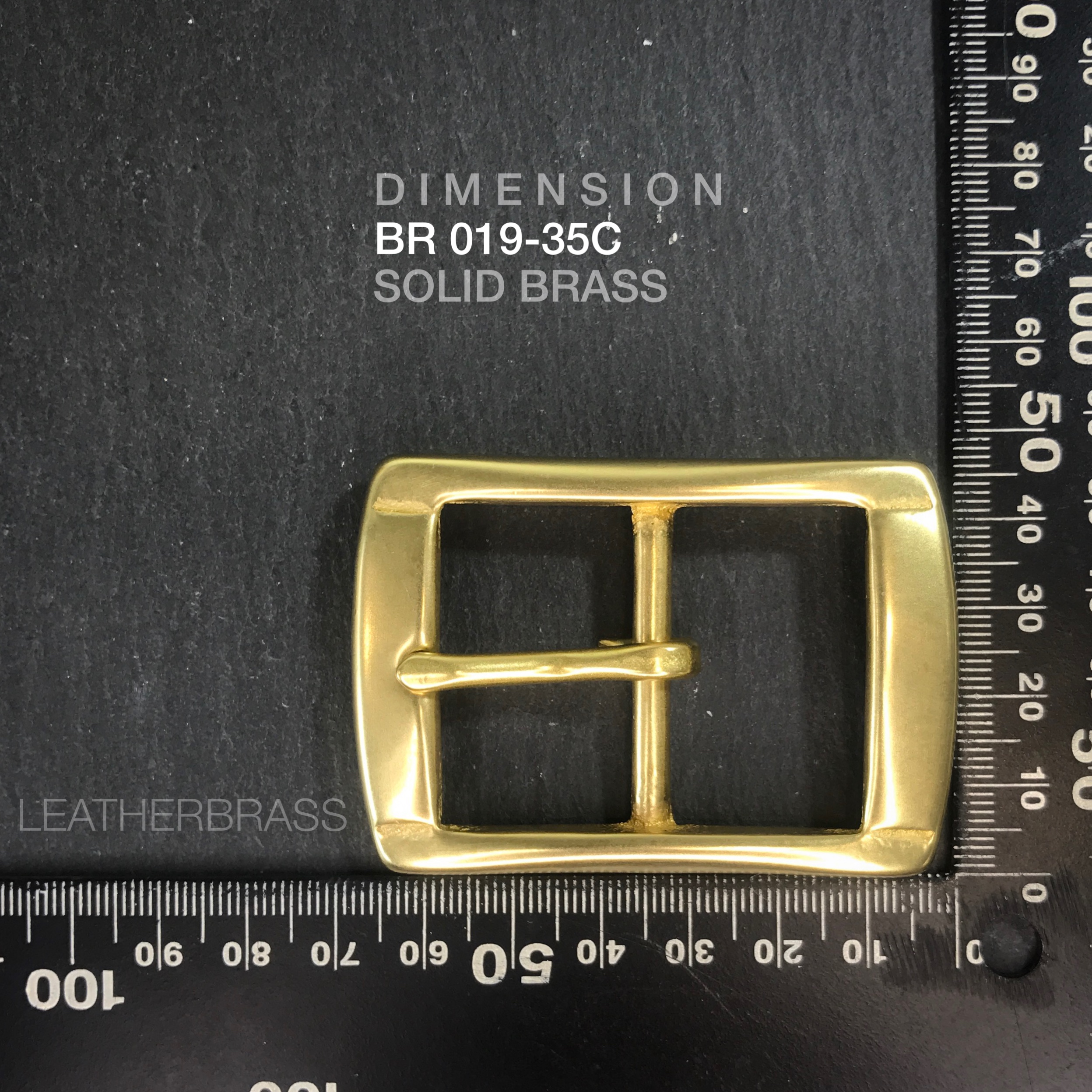 BR019-35D หัวเข็มขัดทองเหลือง ขนาด 35 มิล ** ราคาต่อชิิ้น** leatherbrass