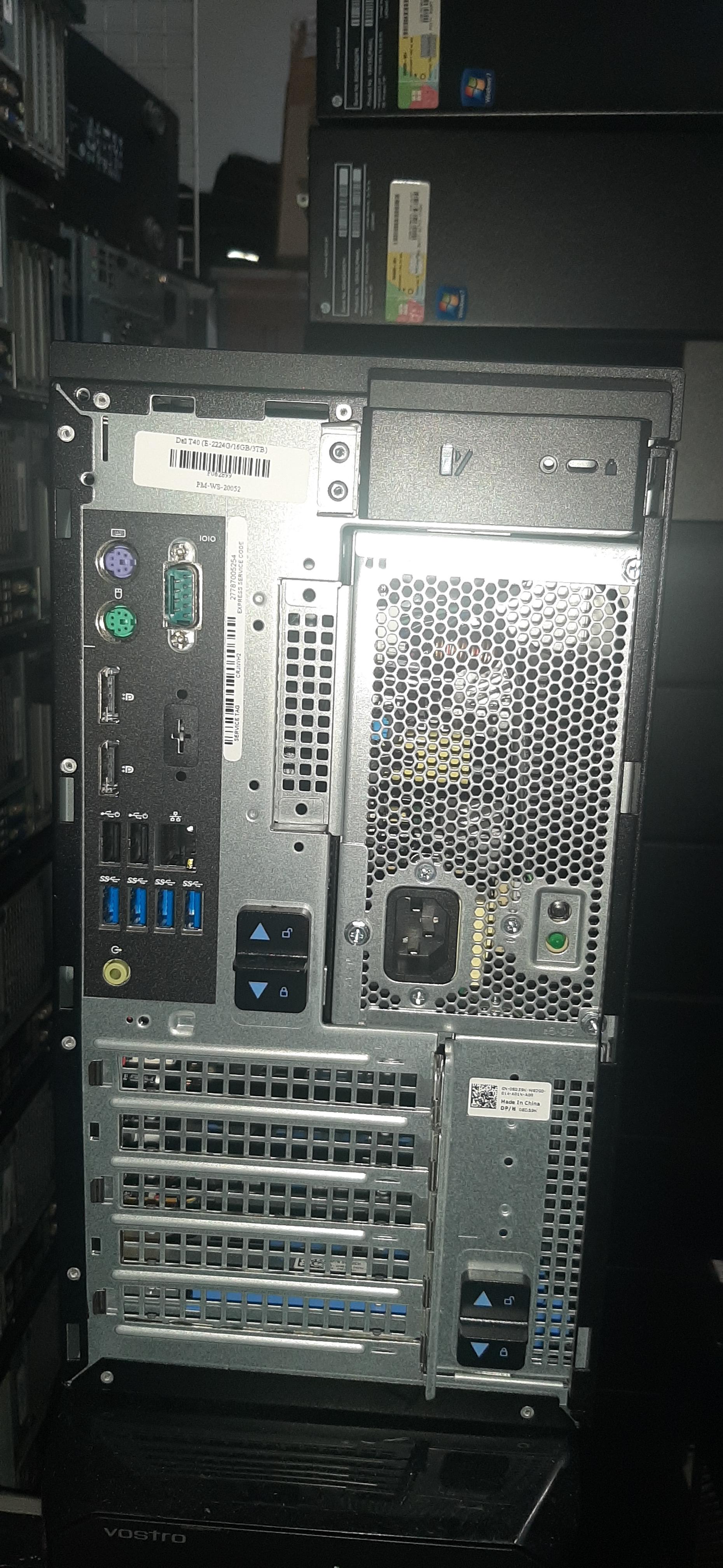 Server Dell T40 มือสอง มีประกันร้าน ดูแลดี SN: CRJNYH2 (E-2224 Ram16GB HDD1TB x3)