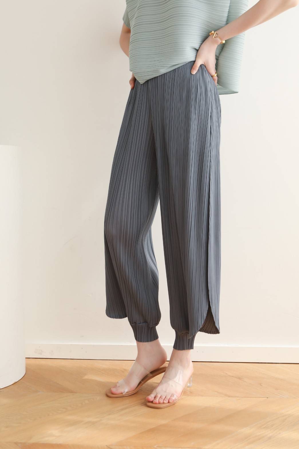 2MUAY รุ่น GJO3223 GENIE PLEATED PANTS กางเกงจินนี่ กางเกงพลีทคุณภาพ 10สี FREE SIZE