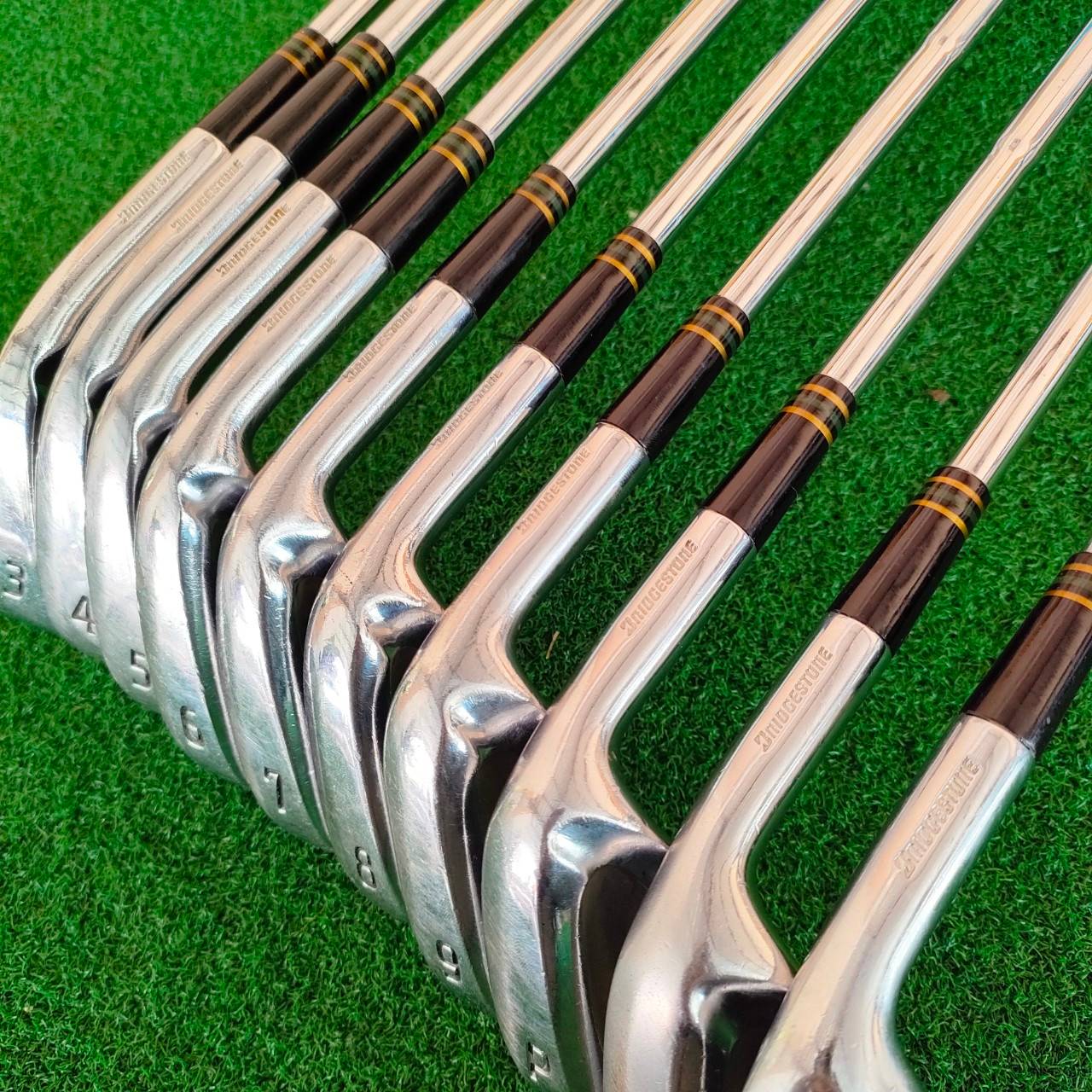 ชุดเหล็ก BRIDGESTONE REYGIANDE FORGED มีเหล็ก 3-9 PW SW P/S ชุดใหญ่ 10 ชิ้น ก้าน PRECION 5.0 สุดยอดพรีเมี่ยม กริพเปลี่ยน GOLF PRIDE ใหม่ทั้งชุด