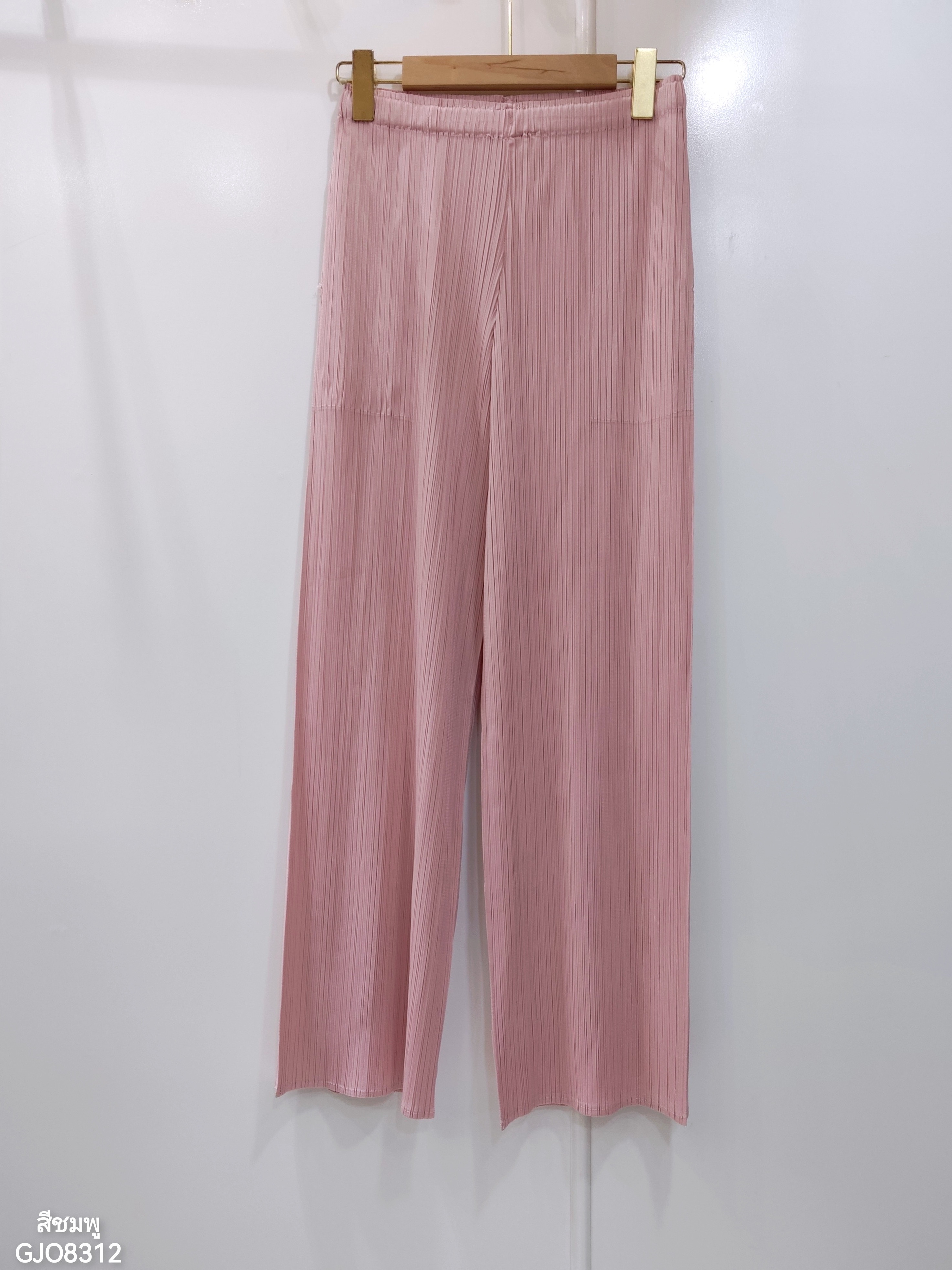 ยาว37นิ้ว! 2MUAY BASIC รุ่น GJO8312 กางเกงผู้หญิง กางเกงอัดพลีทคุณภาพ BASIC STRAIGHT PLEATED PANTS 12สี FREE SIZE