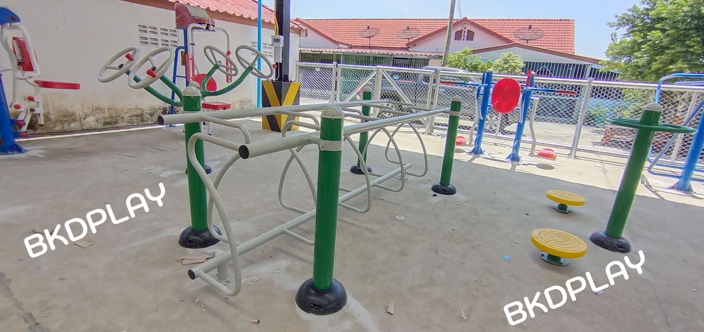 ชุดเครื่องออกกำลังกายกลางแจ้ง C, สนามกีฬา, เครื่องออกกำลังกายผู้ใหญ่, เครื่องออกกำลังกายสวนสาธารณะ หมู่บ้าน ,Exercise equipment outdoor , OutdoorPlayground ,ราคาโรงงาน