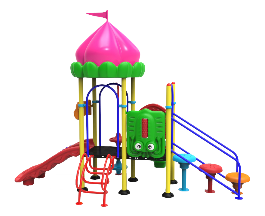 ชุดหอมงกุฎ-ปี นป่ าย-ชิงช้า 2 ที่นั่ง เครื่องเล่นสนาม กลางแจ้ง เหล็ก, สไลเดอร์ ของเล่น สนามเด็กเล่น สั่งผลิต 10-20 วัน