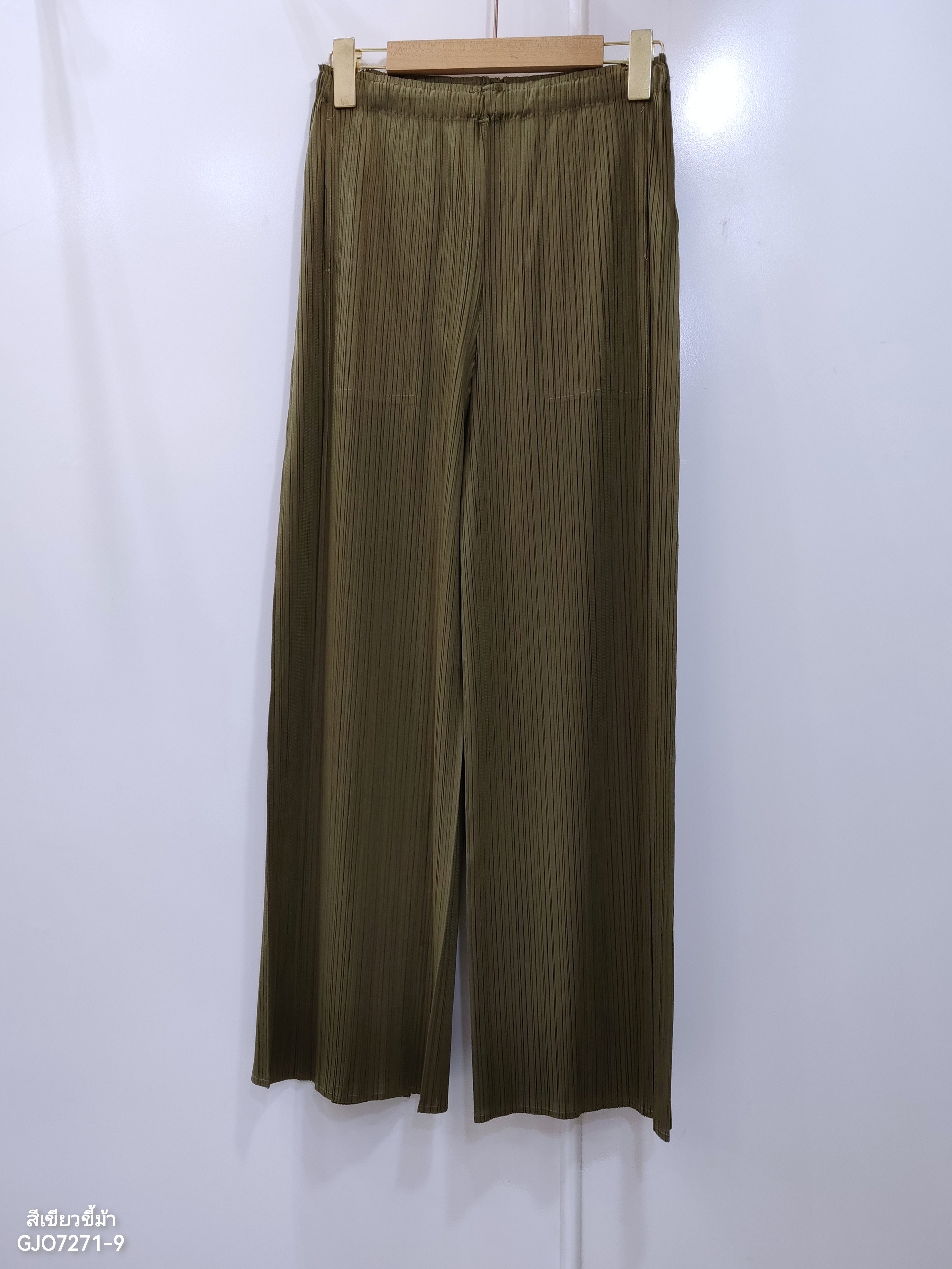 เพิ่มสีใหม่ ยาว37นิ้ว! 2MUAY รุ่น GJO7271 กางเกงอัดพลีทงานคุณภาพ BAT STRAIGHT LAYER PLEATED PANTS 18สี FREE SIZE