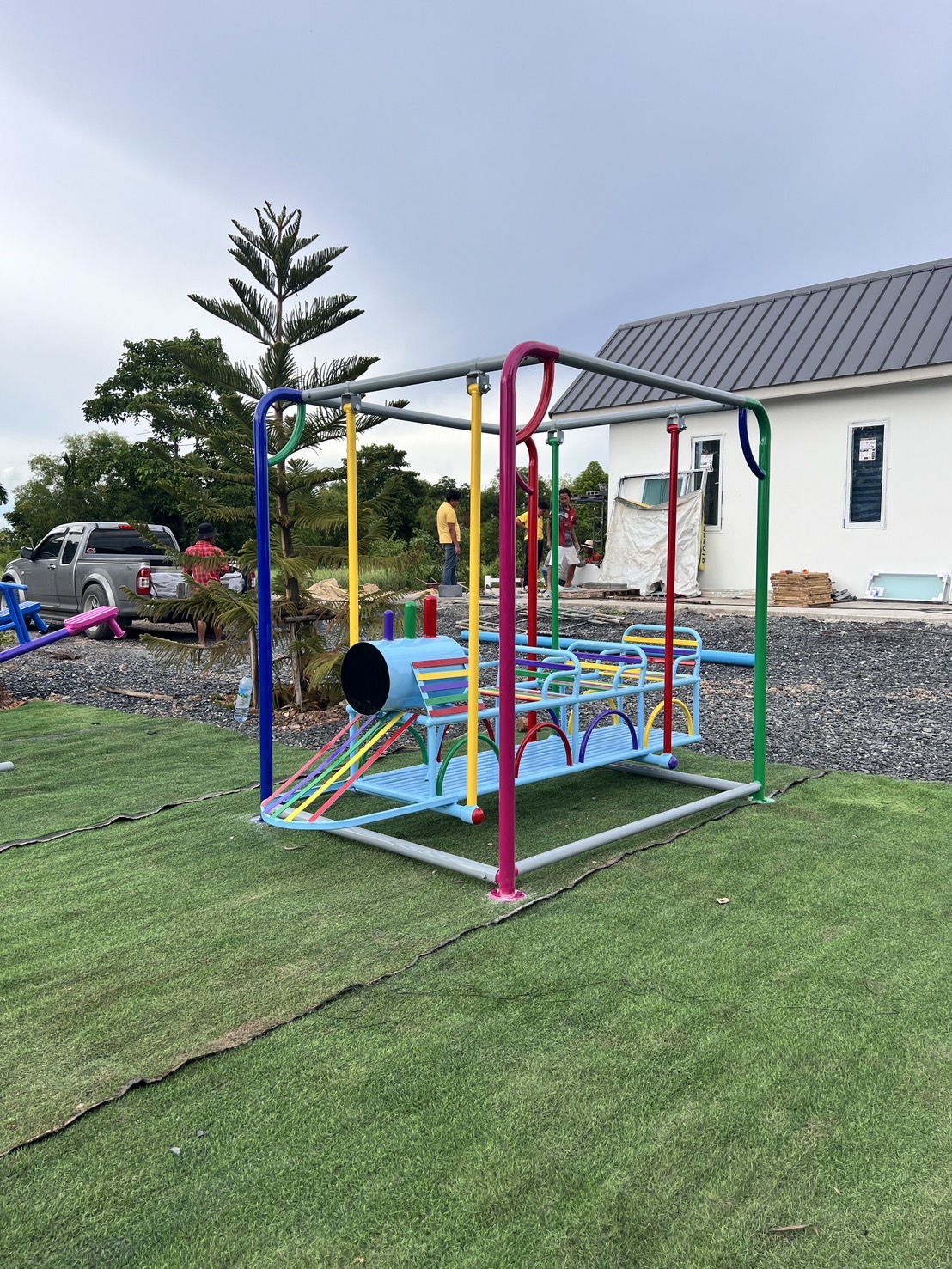 เครื่องเล่นสนาม กลางแจ้ง เครื่องเล่นสนามเหล็ก ชุดเครื่องเล่นรถไฟโยก ของเล่นเด็ก Outdoor Playground, ราคาโรงงาน สินค้าสั่งผลิต 10-20 วัน